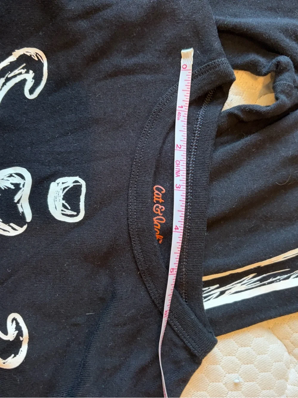 Cat & Jack Black Skeleton Costume Pajama Set